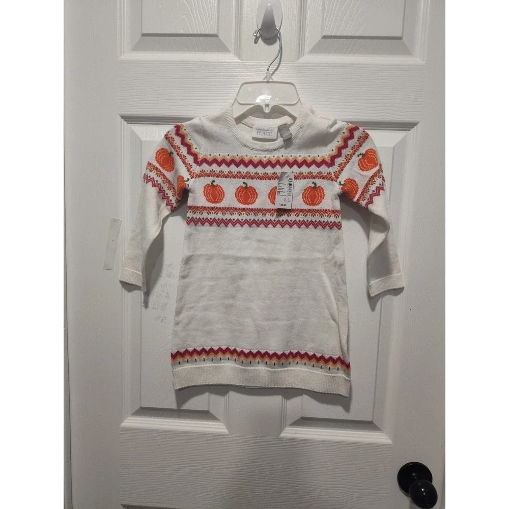 Children's Place Pumpkin Sweater Dress-NWT 3T‎